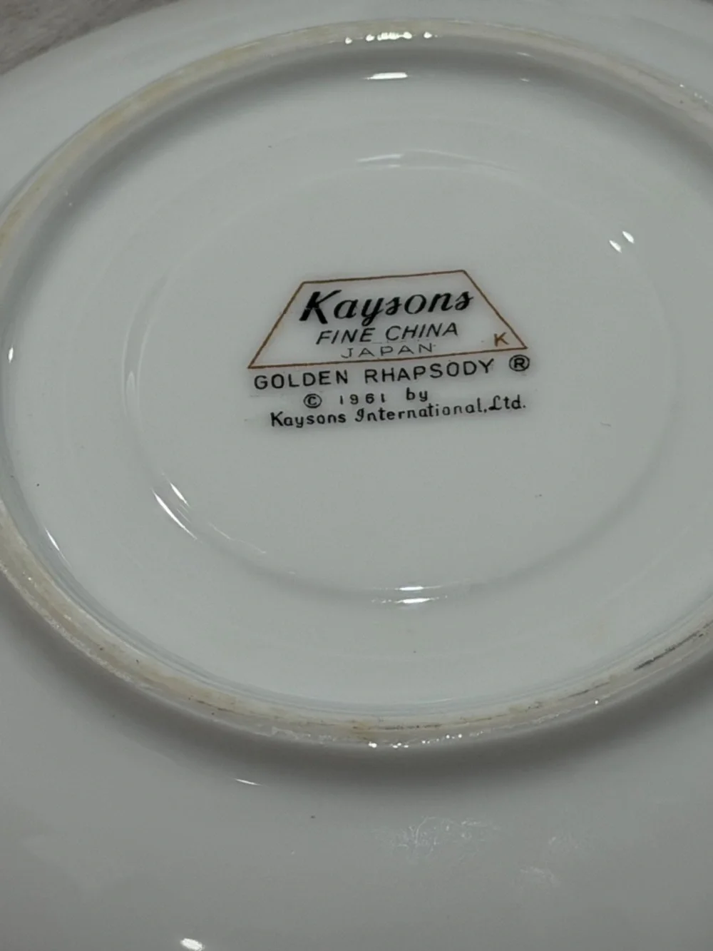 Vintage Kaysons Fine China Golden Rhapsody Cup & Saucer Japan